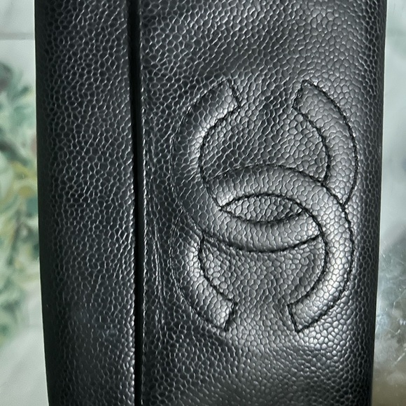 CHANEL CC TIMELESS BLACK CAVIAR LEATHER WALLET with COA - Picture 3 of 9